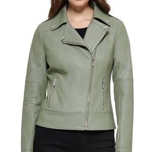 Guess faux leather moto jacket, M